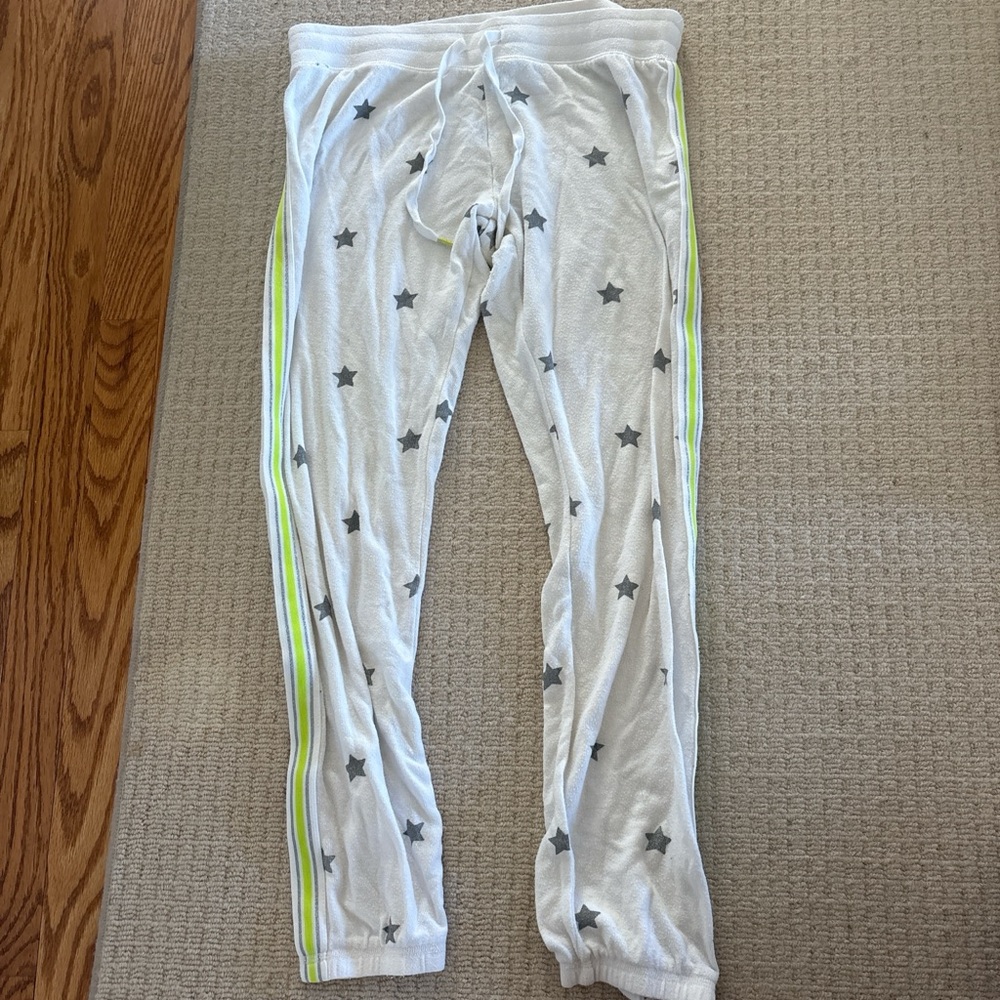 PJ Salvage White Star Track Pants
